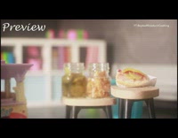 Mini toy kitchen burger food truck candle 