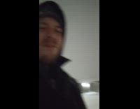 Man on his way to work with snow everywhere