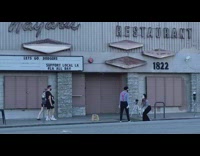 Couple mime costume street nayarit old restaurant