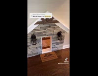 Collab BitchMP - Dog house with tv fireplace and portrait in closet