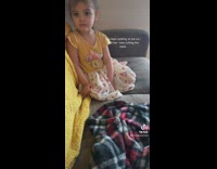 Little girl yellow shirt fake police call cries 