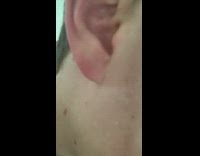 Guy pinch nose whistles with his ear