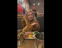 Collab BitchMP - Girl uses crab leg as hand asks for bill