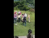 People dance wear sombrero hats red poncho 