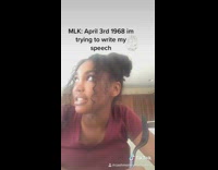 Girl remakes Martin luther king tik tok time traveler