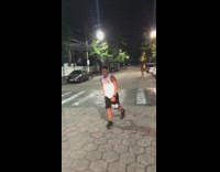 Guy does somersault and another guy does a jump