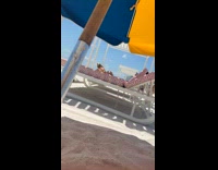 Collab IITW - Woman bikini lie down and poses on the sunbed at the beach