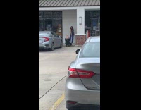 Girl lively photo shoot blue checkered pants sleeveless top