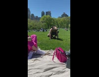 Lady Screams at Jumping Guy in Rat Costume 