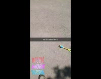 Guy gets hit with large foam dart