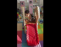 Baby boy french bulldog dog red slide 