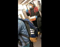 Guy sells corona packages train masks gloves 
