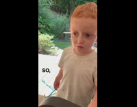 Little boy tells dad to move around more 