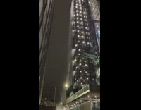 Water comes out from side of building