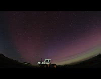 Time lapse view of the Aurora Borealis