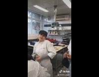 Compilation girl dances makes funny face bakery 