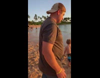 woman blue dress slowly walk