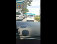 Minivan crash on the flipped small truck 