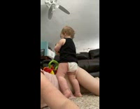 Baby falls and flips over mom fail