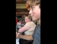 Guy pretends to snort sugar pancakes