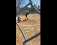 Boy gets hit with baseball pitch
