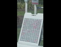 Rent due sign with units that did not pay next to it 