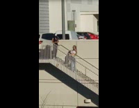 Two women stairs Target parking lot sunset Part 1