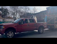 Truck parades on street for a week