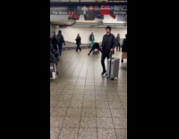 Woman twerks in middle of subway station