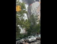 Submitter shocked to see building on fire