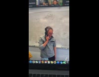 Calculus professor picks up spam call mid lecture and says fuck you