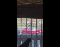 Lady works out with baton quarantine 