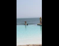 Two couple bikini photo shoot swimming pool Part 1