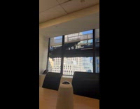 Window washer does push up at scaffolding