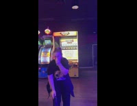 Woman hurts herself with whack arcade game 