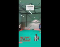 Guy jumps over friend and falls