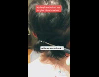 Boyfriend gets bowl cut haircut