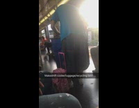 make shift cooler luggage recycling bin