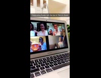 Family celebrates easter on zoom titos vodka 