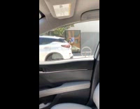 Guy walks on sidewalk carrying tuba instrument