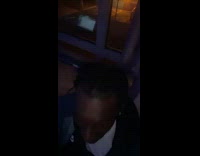 Guy next to friend laughs like goofy 