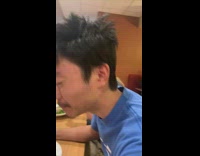 Guy blue shirt first time trying lime