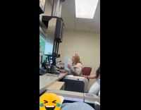 Woman pranks coworker with dog jaw