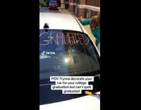 Car decoration graduated wrong spelling