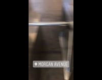 Mustard covered entry turn stiles subway 