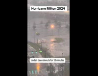 Collab ClipsIG - White car drives on flood during hurricane