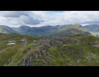 Drone view of summit of Place Fell