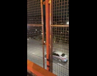 Collab WINY - Man in brown shirt with Rental Bike Runs on Bridge Roadway