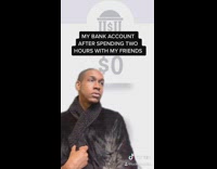 Guy no money in bank account bathrobe 