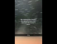 Drunk woman accidentally  use the mens toilet